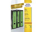 Avery Zweckform® L4754-20 Etichette Per Cartelle - Larghe/Lunghe, (A4 - 20 Fogli) 60 Pezzi, Verde
