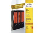 Avery Zweckform® L4766-20 L4766-20 Etichette Per Cartelle - Larghe/Corte, (A4 - 20 Fogli) 80 Pezzi, Rosso