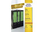 Avery Zweckform® L4768-20Etichette Per Cartelle - Larghe/Corte, (A4 - 20 Fogli) 80 Pezzi, Verde