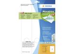Herma Herma Etichette Rimovibili A4 61X297 Mm Bianco Carta Mobile/Rimovibile Opaca 75 Pz.