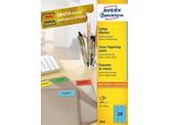 Avery - Etichette Per Cartelle - Blu - 70 X 37 Mm - 2400 Etichette (100 Fogli X 24) (3449)