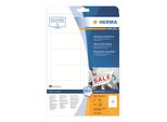 Herma Herma Etichette Rimovibili A4 88,9X46,6 Mm Bianco Carta Mobile/Rimovibile Opaca 300 Pz.