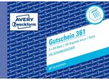 Avery Zweckform® 361 361 Voucher, Din A6 Orizzontale, A Prova Di Falsificazione, 2 X 50 Fogli, Bianco, Giallo