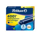 Pelikan® 301184 Cartuccia D'inchiostro 4001® TP/6 - Blu-Nero, 6 Cartucce
