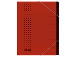 Elba 400002024 Organizer Chic - 7 Scomparti, A4, Cartone (Rc), 450 G/Mq, Rosso