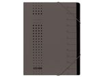 Elba 400001032 Organizer Chic - 12 Scomparti, A4, Cartone (Rc), 450 G/Mq, Antracite