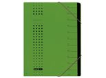 Elba 400001994 Organizer Chic - 12 Scomparti, A4, Cartone (Rc), 450 G/Mq, Verde