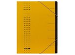 Elba 400002022 Organizer Chic - 7 Scomparti, A4, Cartone (Rc), 450 G/Mq, Giallo