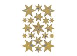 3902 3902 Adesivo Decor Stelle A 6 Punte, Oro, Olografiche