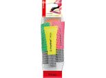 Stabilo Neon Evidenziatore 4 Pz Punta Smussata Verde, Arancione, Rosa, Giallo