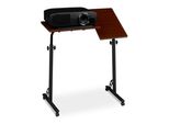 Relaxdays 10020541_47 Relaxdays HöHenverstellbarer Pc-Tisch Braun 80,0 X 50,0 X 75,0 - 110,0 Cm