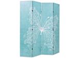 Vidaxl Divisorio Pieghevole 160 X 170 Cm Blu Farfalla