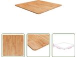 The Living Store Piano Del Tavolo Quadrato Marrone Chiaro 70X70X1,5Cm Rovere Trattato