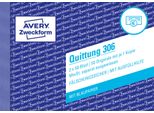 Avery Zweckform® 306 306 Ricevuta Iva Mostrata Separatamente - A6 Orizzontale, Mp, Bl, A Prova Di Falsificazione, 2X 50 Fogli, Bianco