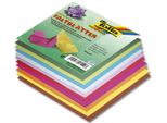 Folia 8965 FaltbläTter 15 X 15 Cm - 10 Farben Sortiert, 500 Blatt, 70G/Qm