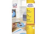 Avery Zweckform® L6015-25 Etichette Per Cd, Ø 117 Mm, 25 Fogli/50 Etichette, Bianco