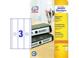 Avery Etichette Per Cartelle Sospese Zweckform, 63 X 297 Mm