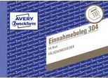 Avery Zweckform® 304 304 Ricevuta, Din A6 Orizzontale, A Prova Di Falsificazione, 50 Fogli, Verde