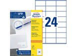 Avery - Mehrzwecketiketten - Weiß - 70 X 36 Mm 2400 Etikett(En) (100 Bogen X 24) (3475)
