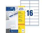 Avery Zweckform® 3423 3423 Etichette Universali Ultragrip - 105 X 35 Mm, Bianco, 1.600 Etichette, Permanenti