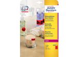 Avery Zweckform® L6005-25 L6005-25 Etichette In Colori Speciali, 210 X 297 Mm, 25 Fogli/25 Etichette, Rosso Neon