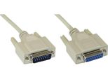 Inline® 17746 JoystickverläNgerung, 15Pol Stecker / Buchse, 5M, Vergossen