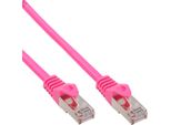 Inline® 72533M Cavo Patch, Sf/Utp, Cat.5E, Rosa, 0,3 M
