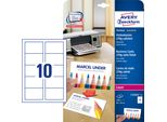 Avery C32026-25 Biglietto Da Visita Laser/Inkjet Cartoncino Bianco 25 Pz