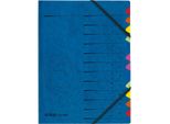 Herlitz 5001128 Organizer, Din A4, Cartone, 12 Scomparti, Blu