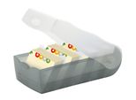 Han 997-693 Scatola Per Schede Croco - A7 Orizzontale, Per 900 Schede, Grigio-Traslucido