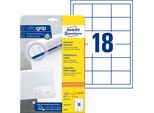 Avery Zweckform® 6171 6171 Etichette Universali Ultragrip - 64 X 45 Mm, Bianco, 540 Etichette, Permanenti