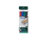 Faber-Castell 152504 Marcatore Cd Multimark - Permanente, M, Astuccio 4 Colori