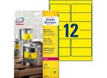 Avery Zweckform - Etichette Adesive Permanenti In Poliestere - Giallo - 99,1 X 42,3 Mm - 240 Etichette (20 Fogli X 12) (L6107-20)