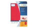 Herma 5045 5045 Etichette A4 Rosso Neon 63,5X29,6 Mm Carta Opaca 540 Pz.