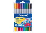 Pelikan 949511 Penne A Punta Doppia In Fibra Colorella Twin® C304 Assortite Confezione Da 10
