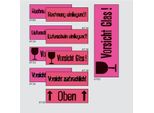 Etichette Informative Herma "Attenzione Vetro"", 39 X 118 Mm"