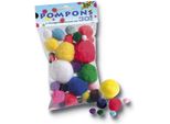 Folia 50309 Pompons - Ø 1-5 Cm, Farbig Sortiert, 30 StüCk