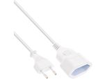 Inline® 16685W Prolunga Euro, Da Spina Euro Ad Attacco Euro, Bianco, 5M