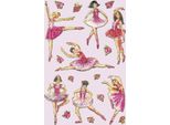 Herma Rosa Ballerina Sticker Con Superficie Di Perline