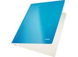 Raccoglitore A Fogli Mobili Leitz Wow, Din A4, Cartone, Blu Metallizzato