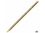 12X Matita Colorata Faber-Castell 112481 Colour Grip Oro