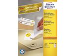 Avery L4737REV-100 - Bianco - Rettangolo Arrotondato - 63,5 X 29,6 Mm - A4 - Carta - Universale (L4737REV-100)