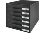Leitz Cassettiera Plus, 6 Cassetti, Nero
