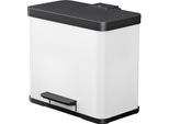 Hailo 0633-230 Separatore Di Rifiuti A Pedale ÖKo Trio Plus L - 3 X 9 L, Bianco