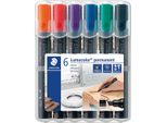 Staedtler Marcatore Permanente Lumocolor 350, Confezione Da 6 Pezzi