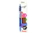 Pentelbx470-4 Biro Retrattile Pentel Izee, Confezione Da 4, Colori Base