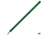 12X Faber-Castell 112467 Matita Colorata Colour Grip Permanente Verde Oliva