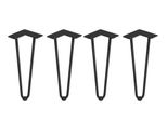 4 Gambe Da Tavolo Hairpin, Gambe Per Mobili 40Cm, Gambe Di Supporto Nere, Metallo