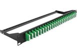 Delock - Patch Panel - Rack Montierbar - Lc Quad Sm X 24 - Schwarz, GrüN - 1U - 48.3 Cm (19")"