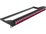 Delock - Patch Panel - Rack Montierbar - Sc Mm X 24 - Schwarz, Violett - 1U - 48.3 Cm (19")"